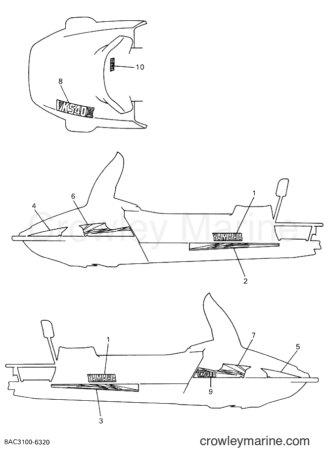 1998 Snowmobile VK540E-2 - VK540E-2 (8AC5) [030] - EMBLEM
