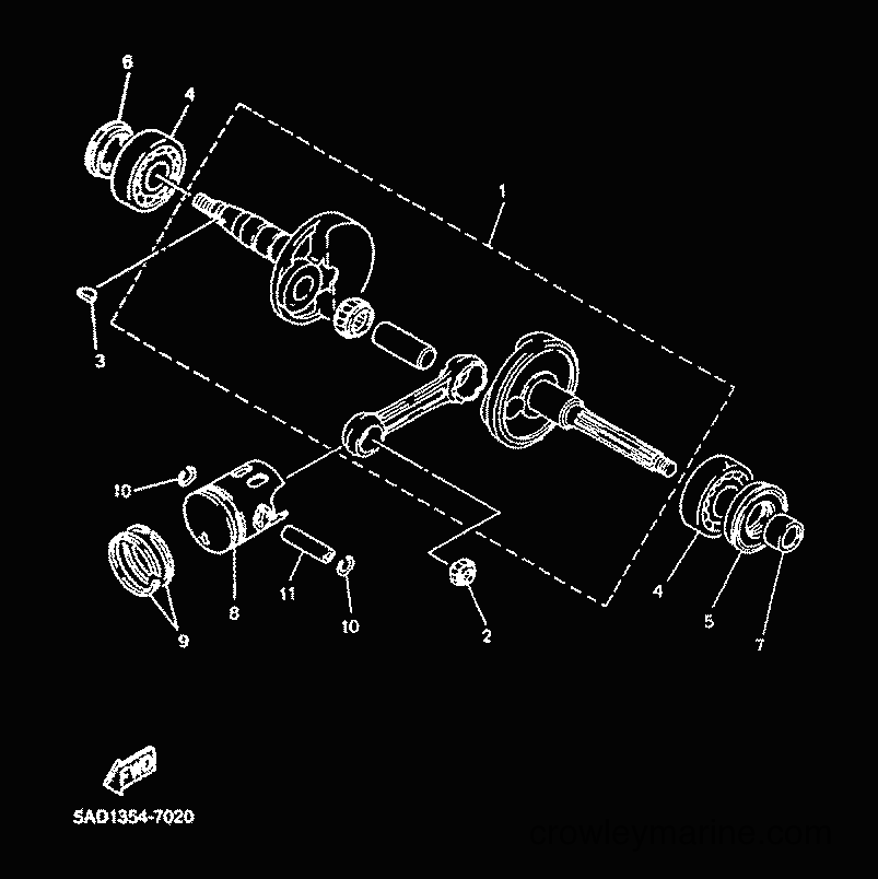 2001 Scooter YN50 - YN50 (5MR3) [010] - CRANKSHAFT & PISTON