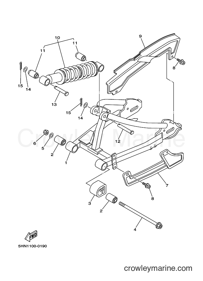 Yamaha Motors TTR90 (5HN3) [080] - REAR ARM & SUSPENSION