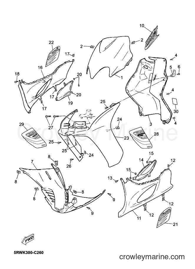 Yamaha Motors CS50Z (3D42) [010] - LEG SHIELD