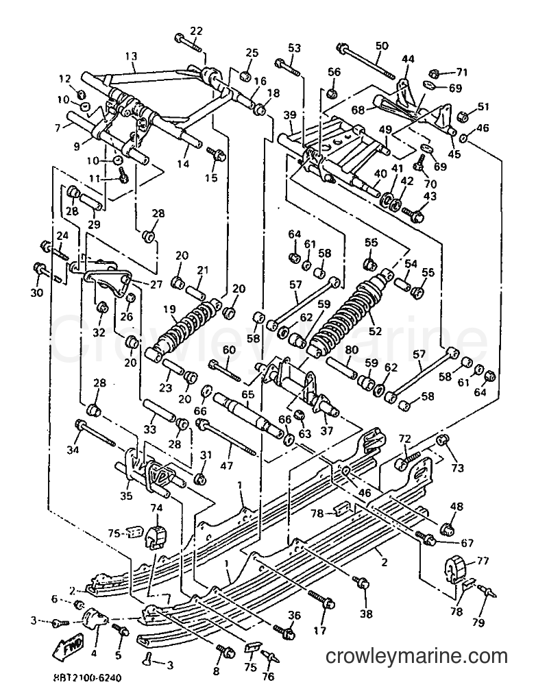 1996 Snowmobile VX800ST - VX800ST (8BT2) [020] - TRACK SUSPENSION 2
