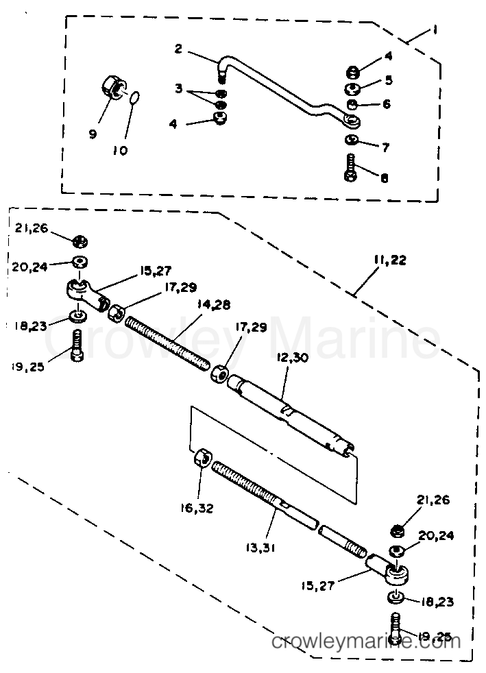 Yamaha Motors C55ELRR - STEERING GUIDE ATTACHMENT
