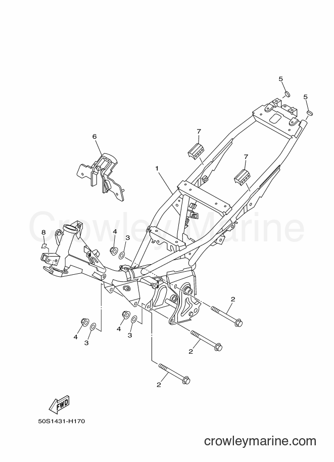 Yamaha Motors T110L (50P3) [010] - FRAME
