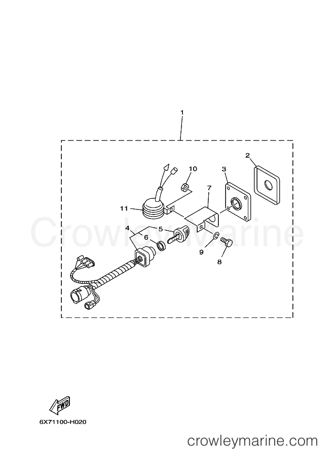 Yamaha Motors DBW CONCEALED TYPE (6X71) [000] - SWITCH & PANEL