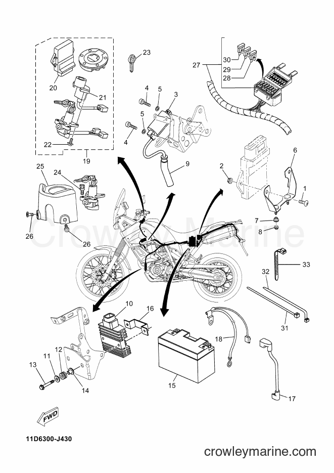 2010 Dirt Bike XT660Z - XT660Z (11D6) [030] - ELECTRICAL 1