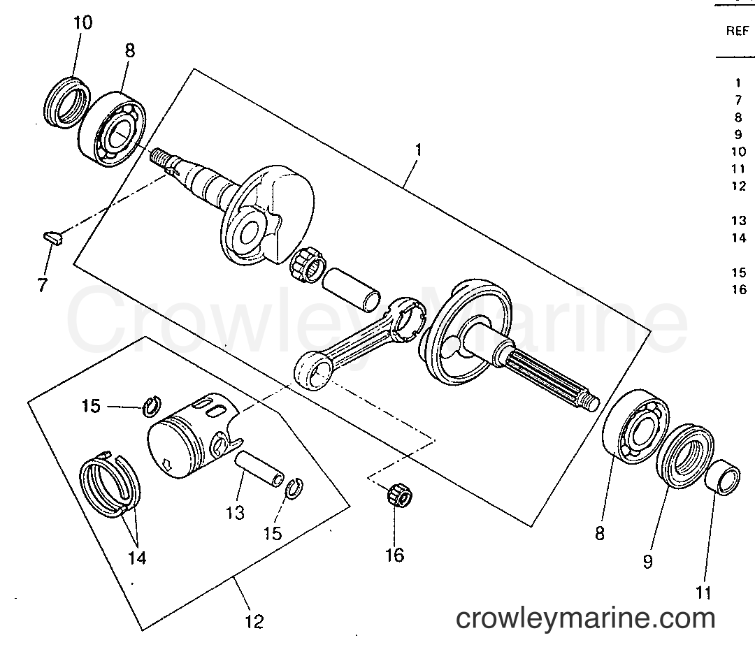 1997 Scooter YQ50 - YQ50 (5BS1) [999] - CRANKSHAFT & PISTON