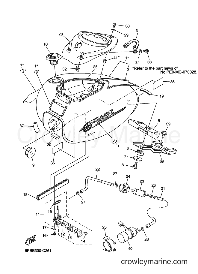 2002 Cruiser XVS1100 - XVS1100 (5PBB) [090] - FUEL TANK