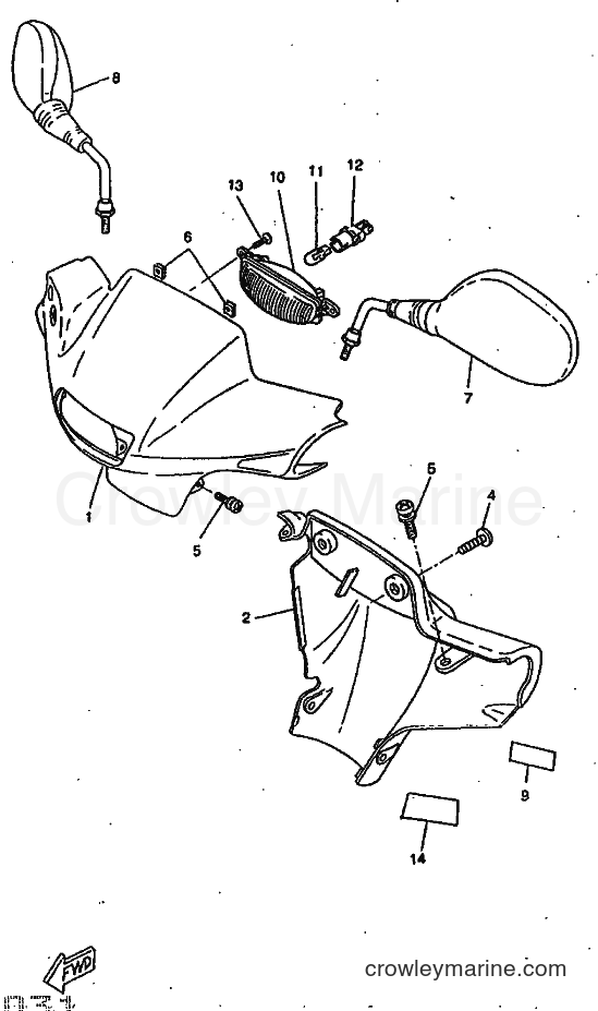 1998 Scooter CW50RS - CW50RS (4TDK) [010] - COWLING 1