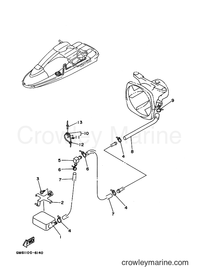 Yamaha Motors SJ700AW (GM6C) [010] - HULL & DECK