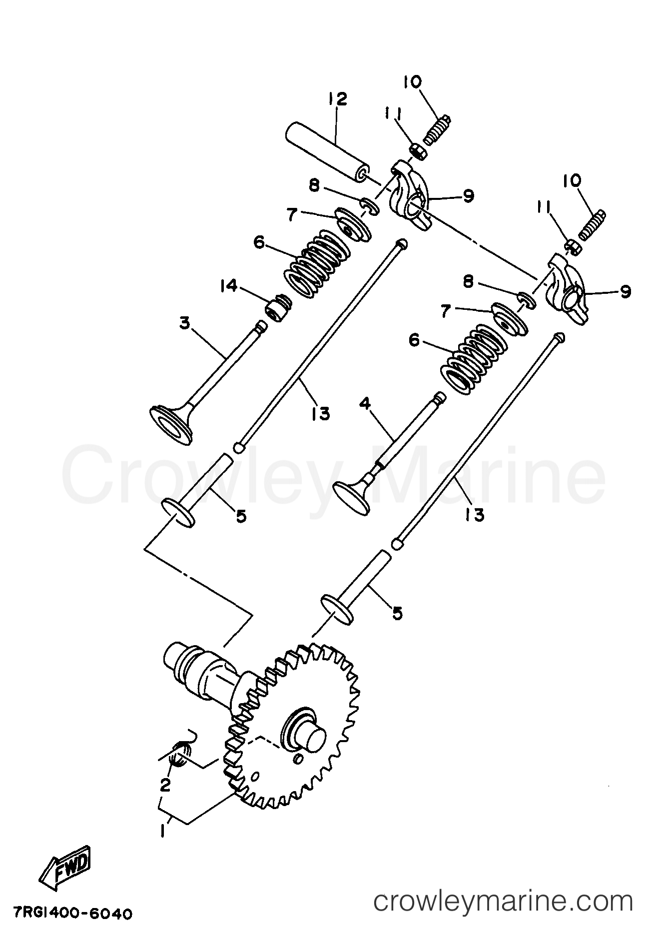 Yamaha Motors YG6600D - CAMSHAFT VALVE ALL