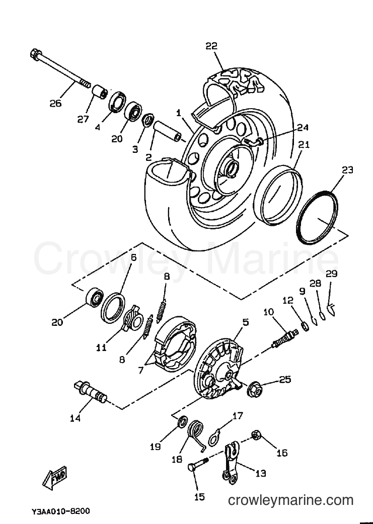 Yamaha Motors CW50 (4RW2) [020] - FRONT WHEEL