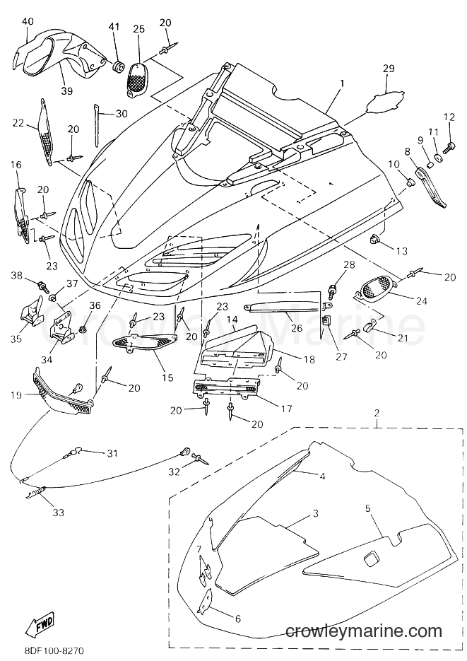 1999 Snowmobile SRX700 - SRX700 (8DN2) [020] - SHROUD