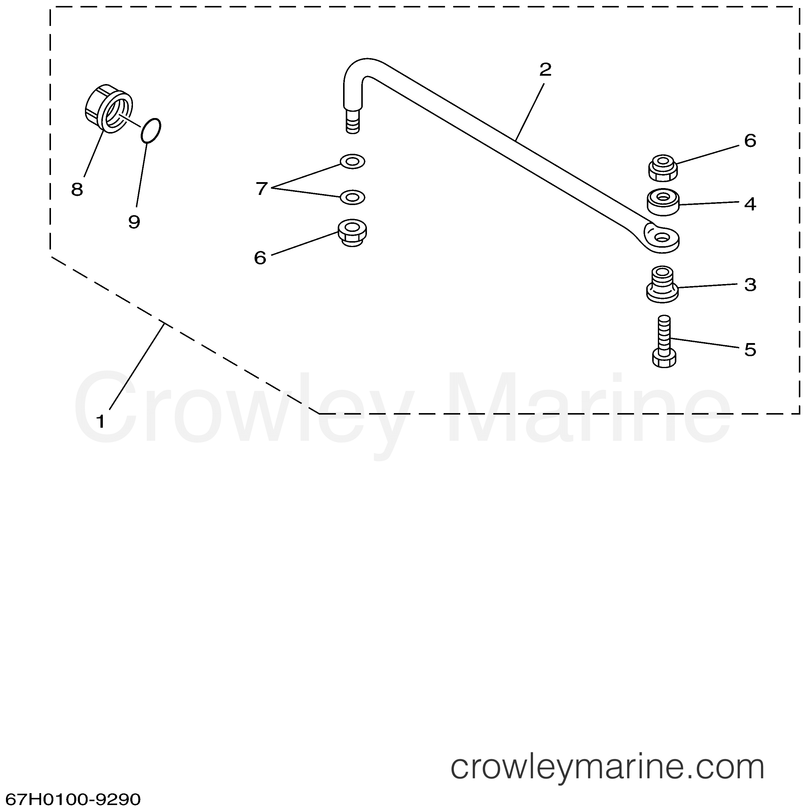 Yamaha Motors LF115TXRZ - STEERING GUIDE ATTACHMENT