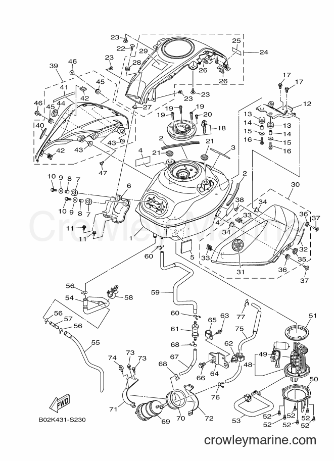 Yamaha Motors YZF-R3A (B02K) [010] - FUEL TANK