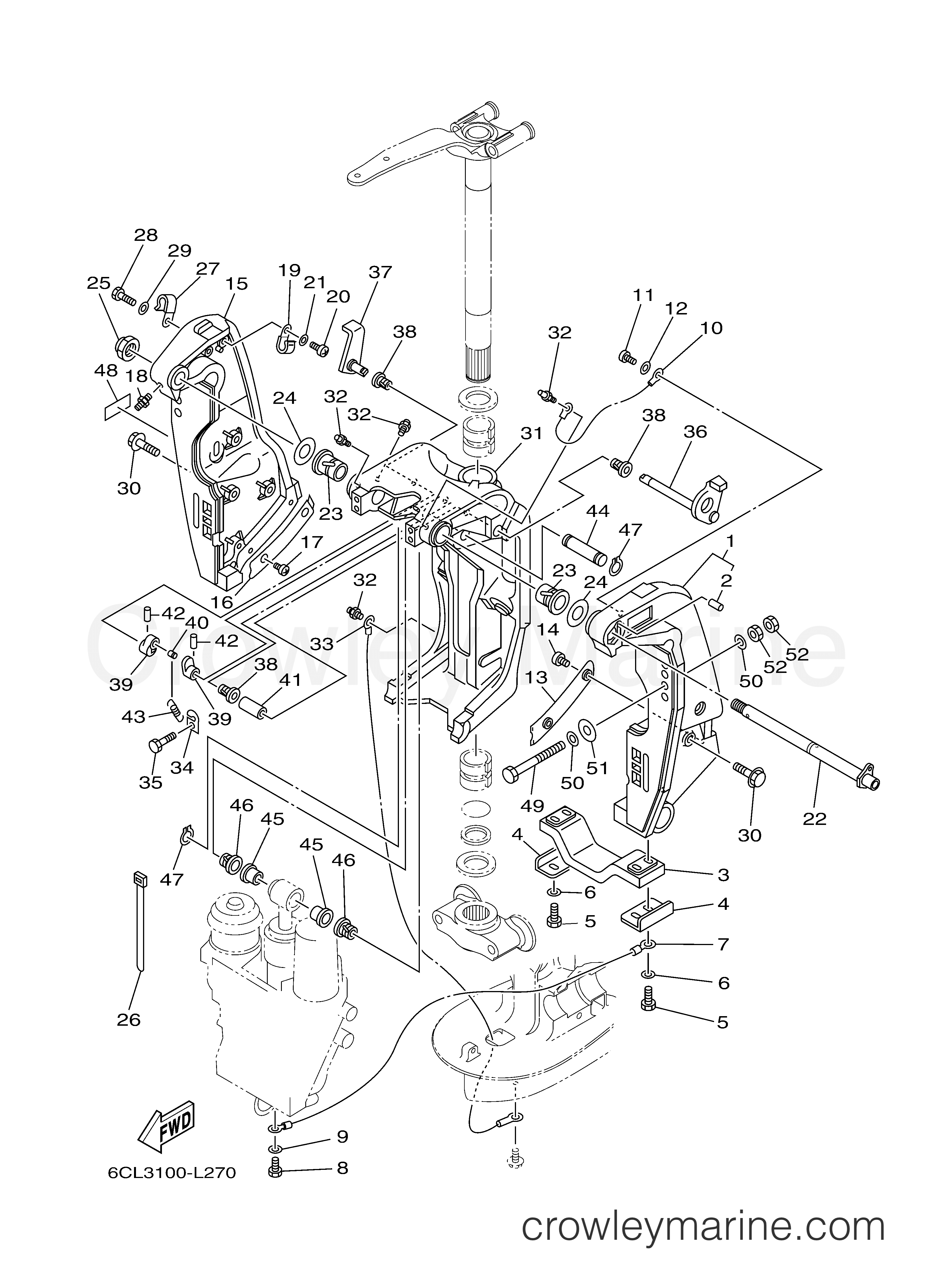 Yamaha Motors LF300UCA - BRACKET 1