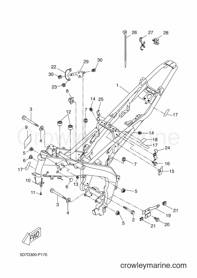 2015 Sport Bike MT125A - MT125A (5D7D) [030] - FRAME