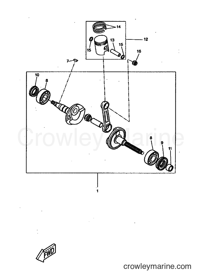 1999 Scooter CW50 - CW50 (4VVR) [010] - CRANKSHAFT & PISTON