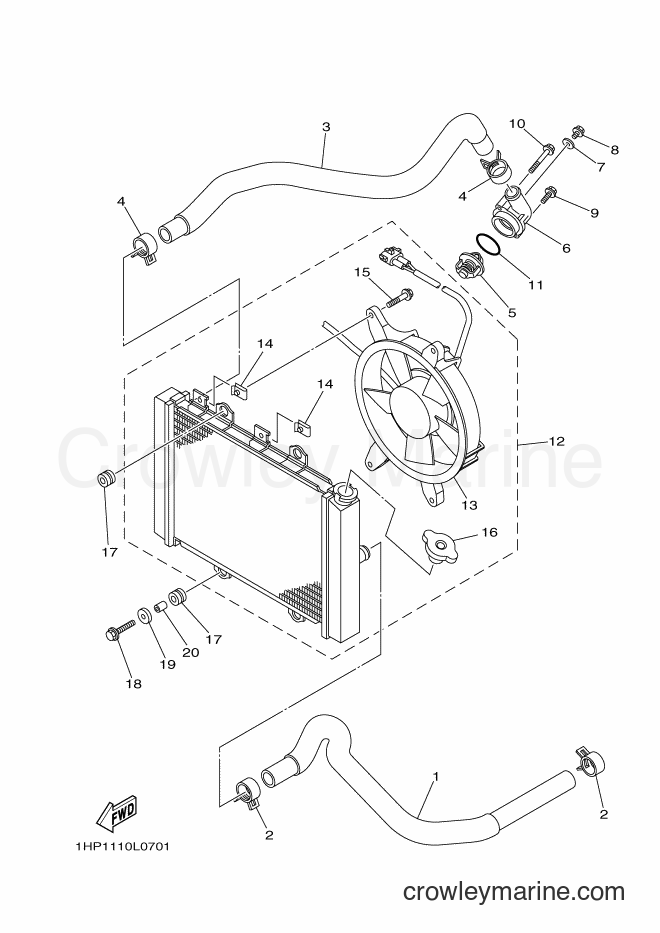 2012 ATV YFM550FWAD - YFM550FWAD (1HSA) [010] - RADIATOR & HOSE