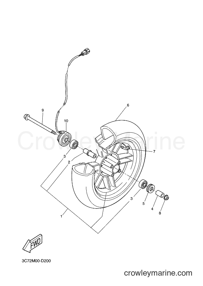 Yamaha Motors EW50N (3C74) [020] - FRONT WHEEL