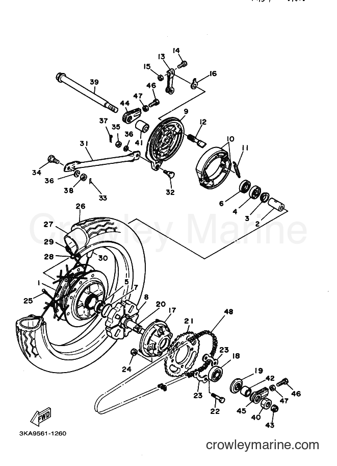 Yamaha Motors RX-K (3KA9) [010] - REAR WHEEL