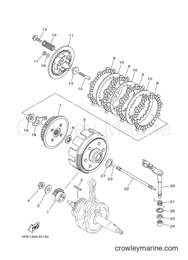 Yamaha Motors YZF-R15 (2PL2) [010] - CLUTCH