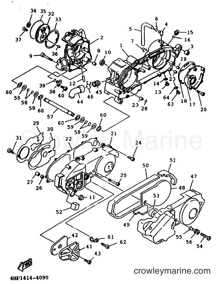 1995 Scooter XC125T - XC125T (4LA2) [99A] - CRANKCASE