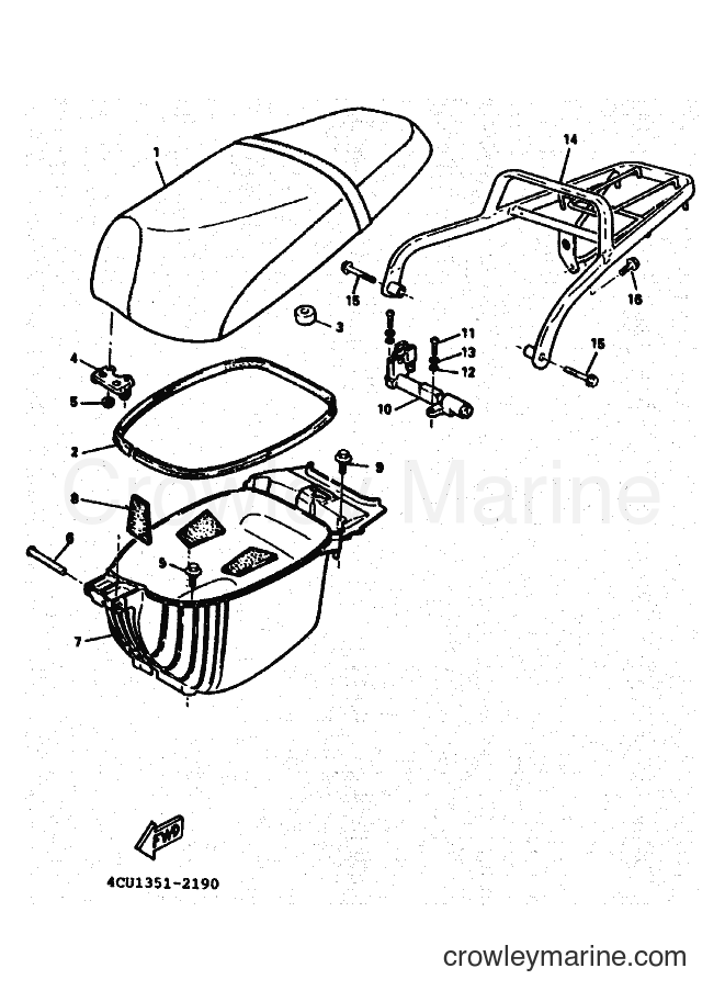 1994 Scooter YE50 - YE50 (4LN2) [010] - SEAT. CARRIER