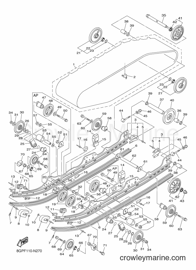 2014 Snowmobile RPZ50M - RPZ50M (8GPF) [020] - TRACK SUSPENSION 1