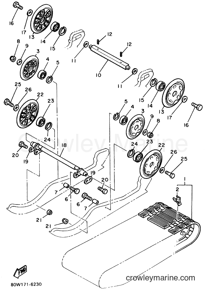 1995 Snowmobile BR250L - BR250L (8BC2) [030] - TRACK SUSPENSION 1