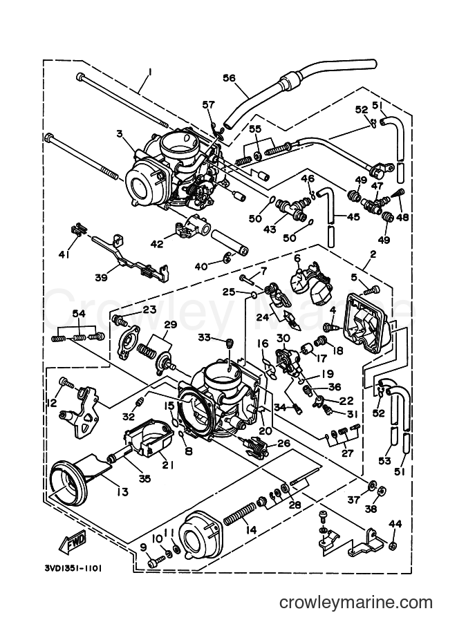 Yamaha Motors TDM850 (3VD9) [99B] - CARBURETOR