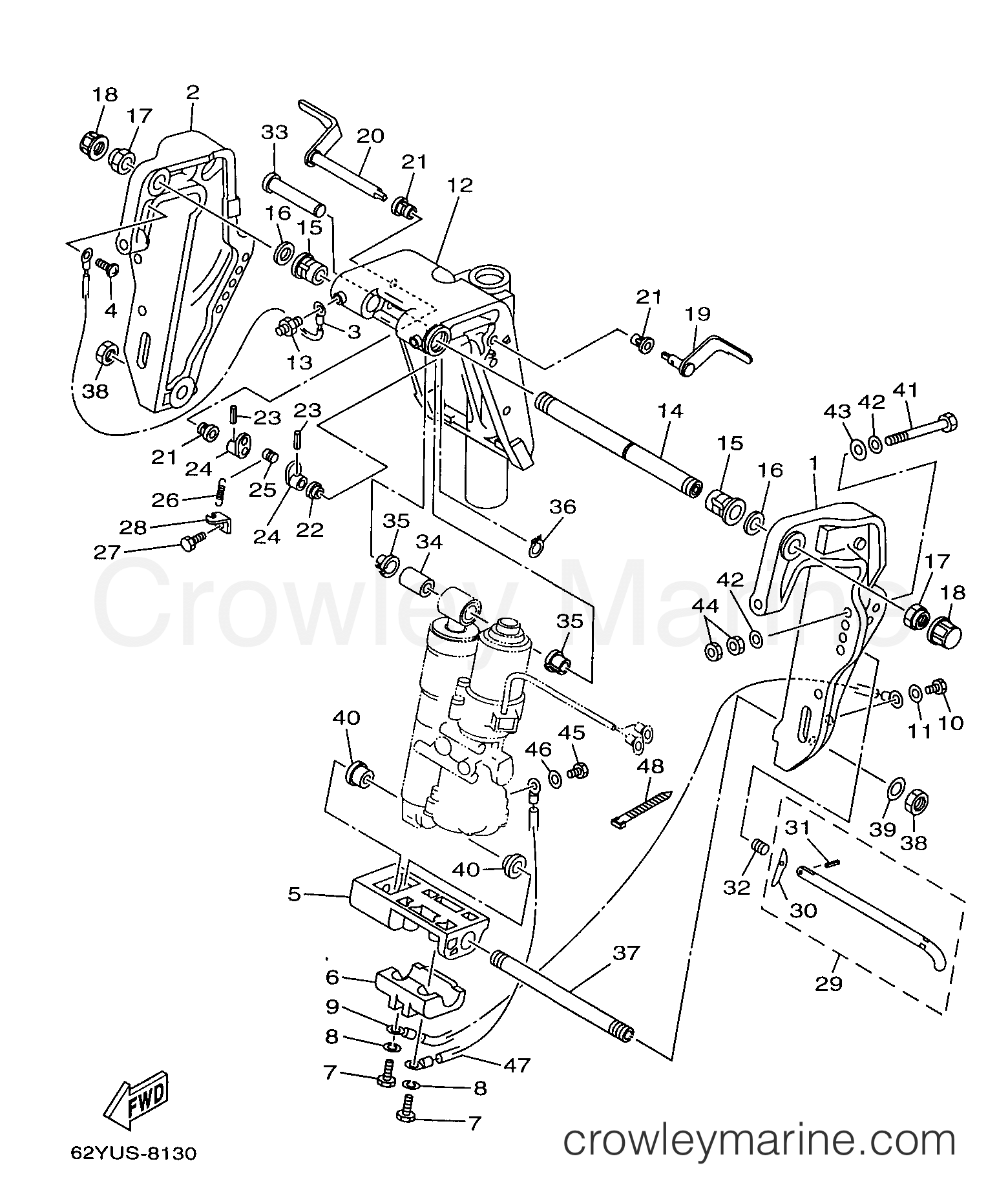 Yamaha Motors T50TLRW - BRACKET 1