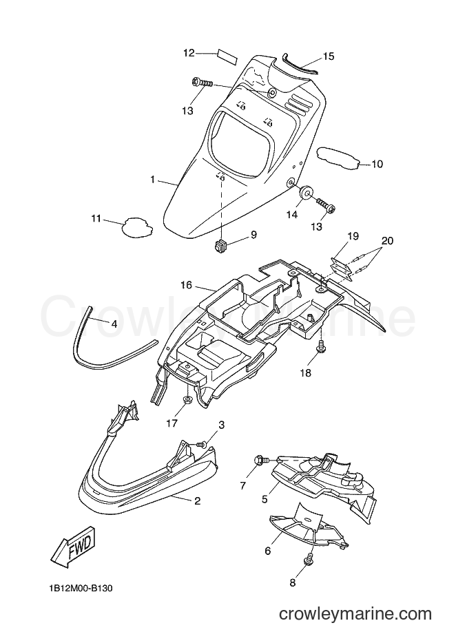 2003 Scooter CW50N - CW50N (1D12) [010] - FRONT FENDER