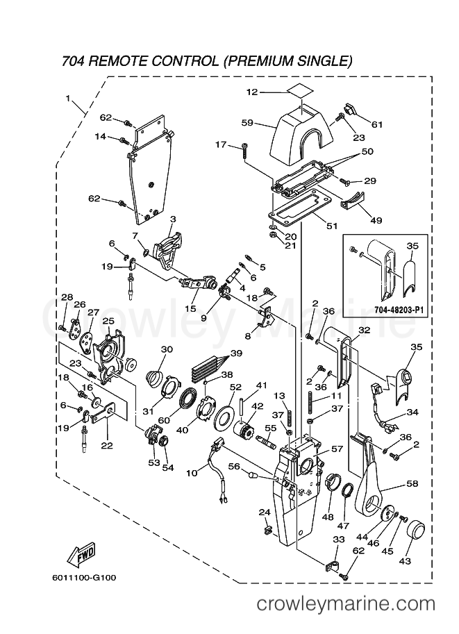 Yamaha Motors RIGGING REMOCON-2012 (601R) [010] - REMOTE CONTROL ASSY 6