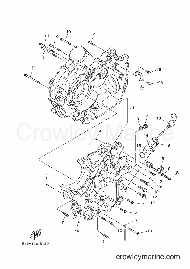 Yamaha Motors YFM700FWBD (2SMD) [010] - CRANKCASE