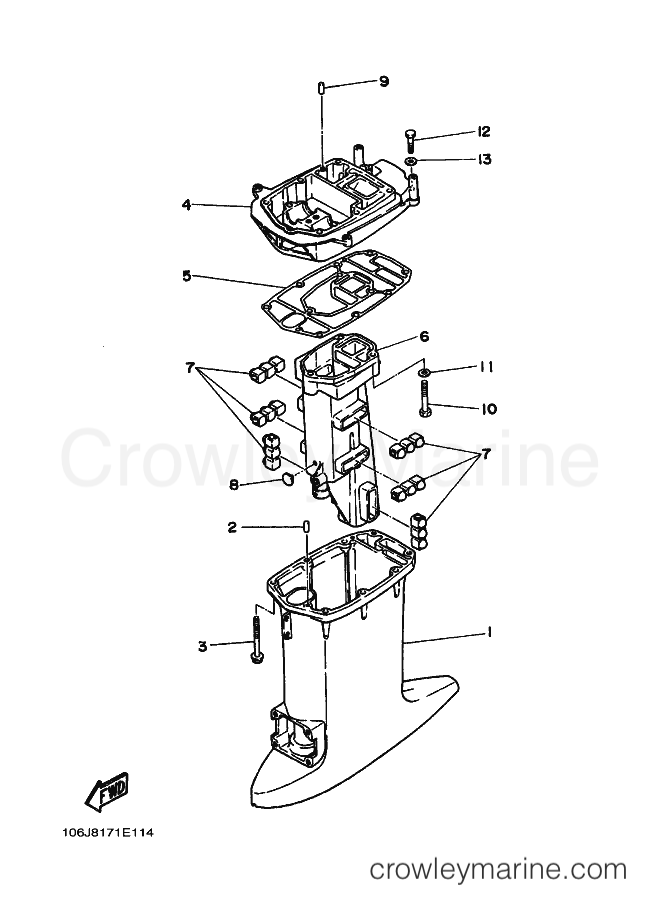 Yamaha Motors 30D (6J8) [030] - UPPER CASING