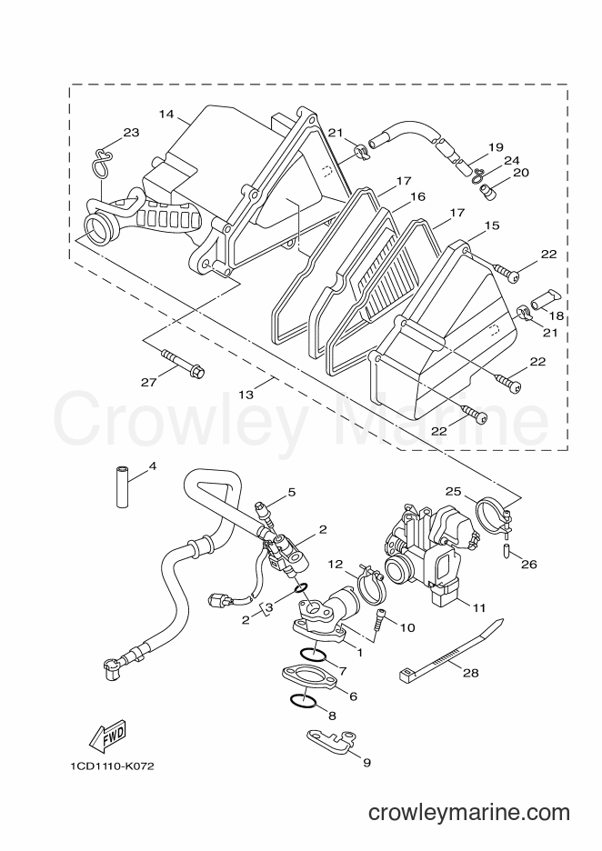 Yamaha Motors YW50F (1CD2) [010] - INTAKE