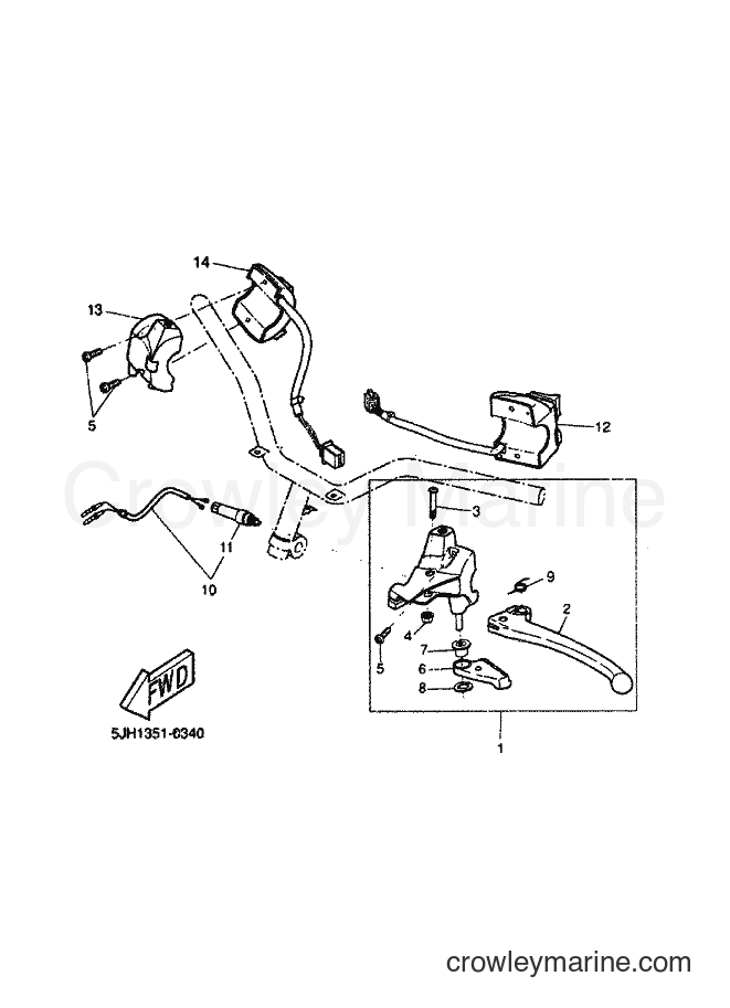 Yamaha Motors EW50 (5LH1) [010] - HANDLE SWITCH & LEVER