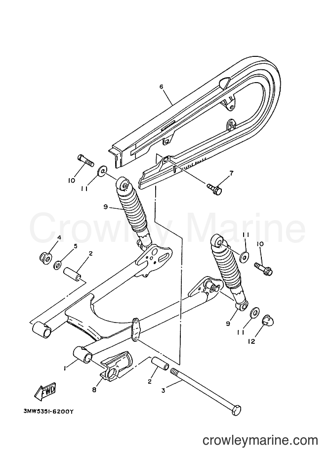 Yamaha Motors SR125 (3MW9) [110] - REAR ARM & SUSPENSION