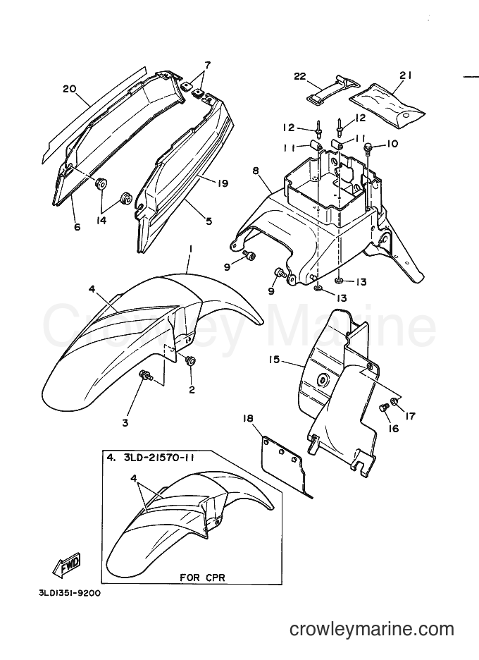 1989 Dirt Bike XTZ750 - XTZ750 (3LD2) [999] - FENDER