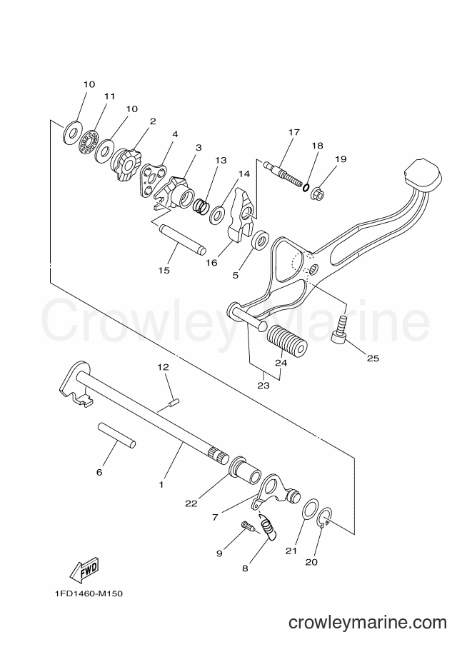 Yamaha Motors T115FLSEC (1FDB) [010] - SHIFT SHAFT