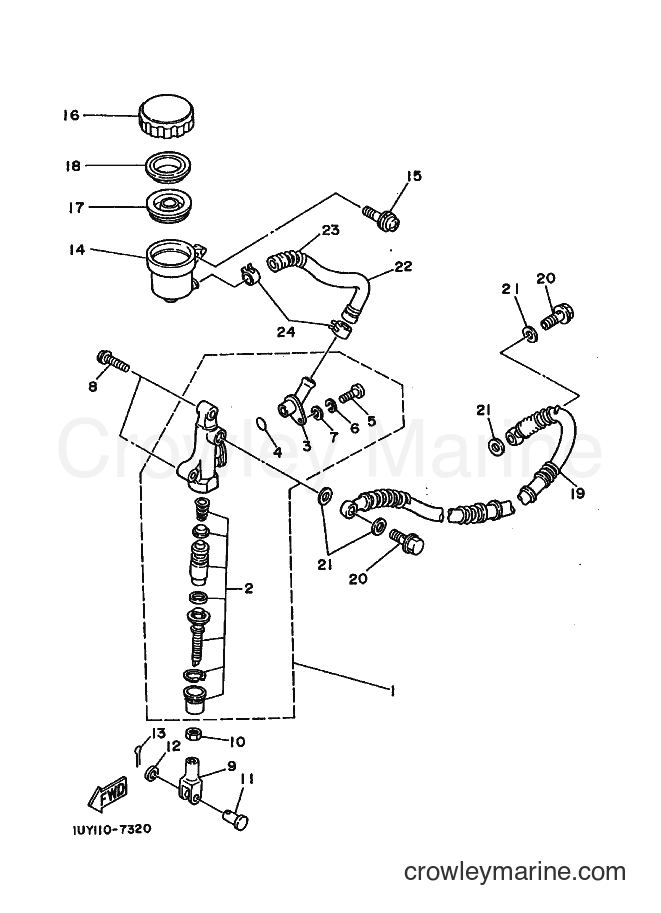 1988 ATV YFM350X - YFM350X (2XK0) [010] - REAR MASTER CYLINDER
