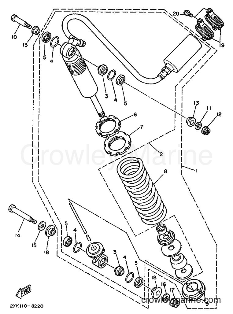 1989 ATV YFM350X - YFM350X (3GD4) [999] - REAR SUSPENSION