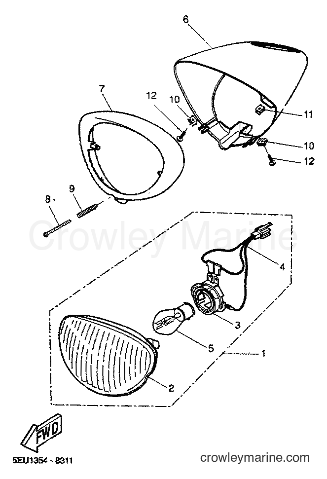 Yamaha Motors YH50 (5PF1) [020] - HEADLIGHT