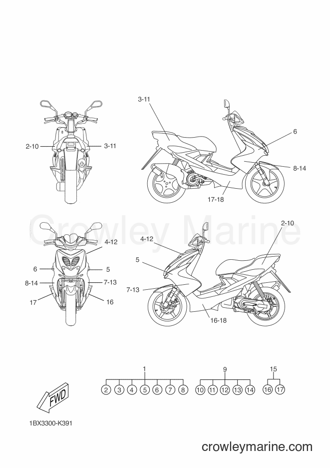 2012 Scooter YQ50 - YQ50 (1BX7) [080] - GRAPHIC & EMBLEM