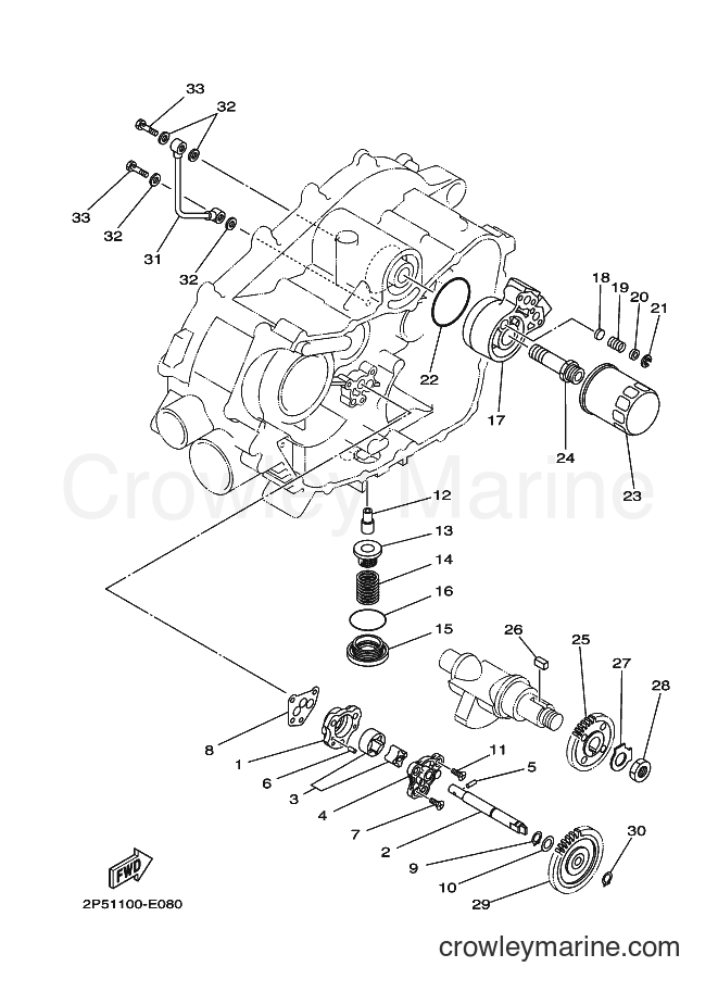 2008 ATV YXR450F - YXR450F (2P5E) [010] - OIL PUMP