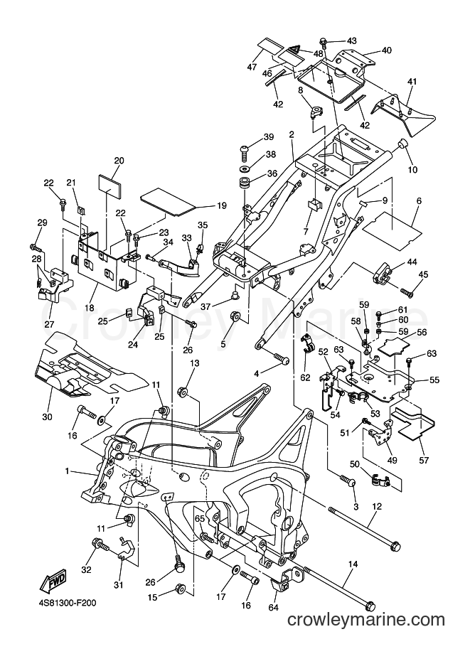 2009 Street Bike FZ6-SHG - FZ6-SHG (4S8B) [060] - FRAME