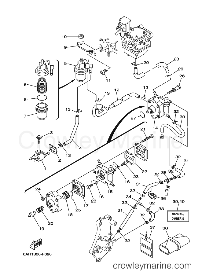 Yamaha Motors F20BEPS (6AH1) [160] - FUEL