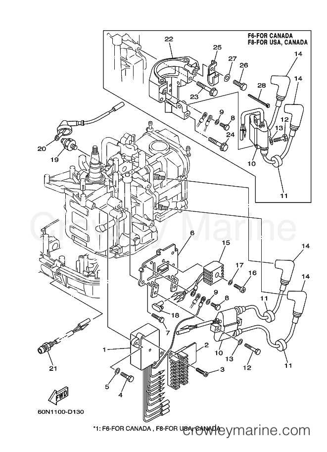 Yamaha Motors F8CMHS (60R3) [130] - ELECTRICAL 1