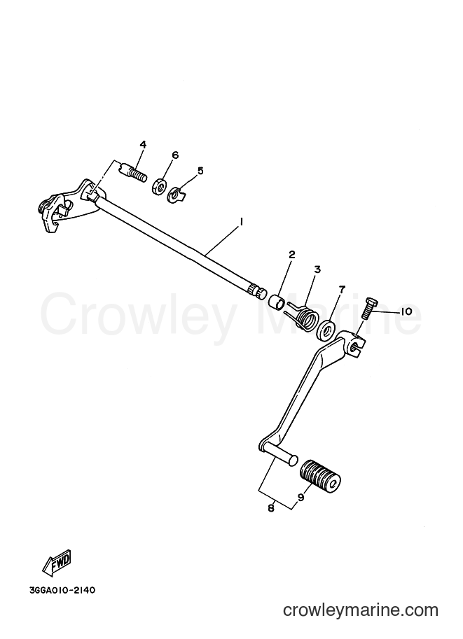 Yamaha Motors YFZ350 (5FKN) [010] - SHIFT SHAFT