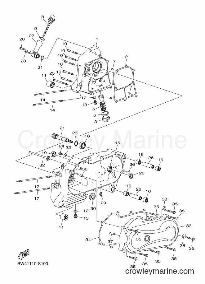 Yamaha Motors YFZ50 (BW42) [010] - CRANKCASE